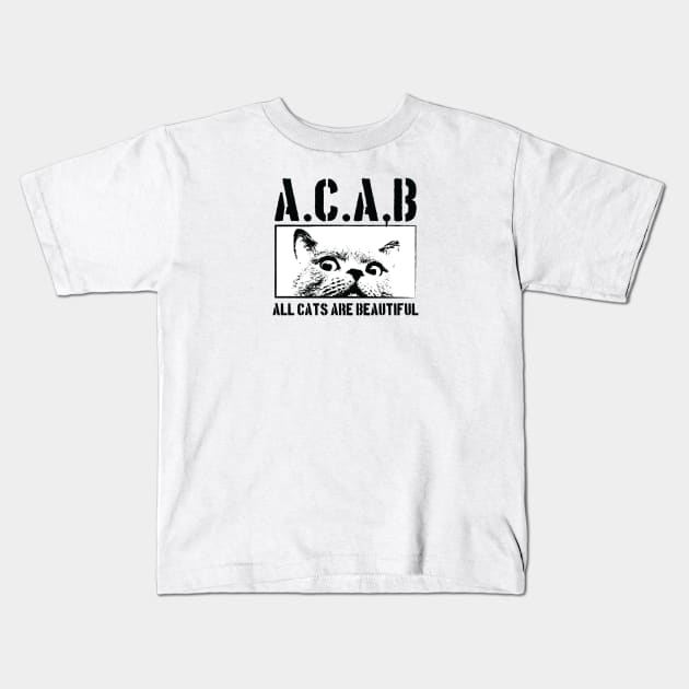 ALL CATS ARE BEAUTIFUL Kids T-Shirt by encip